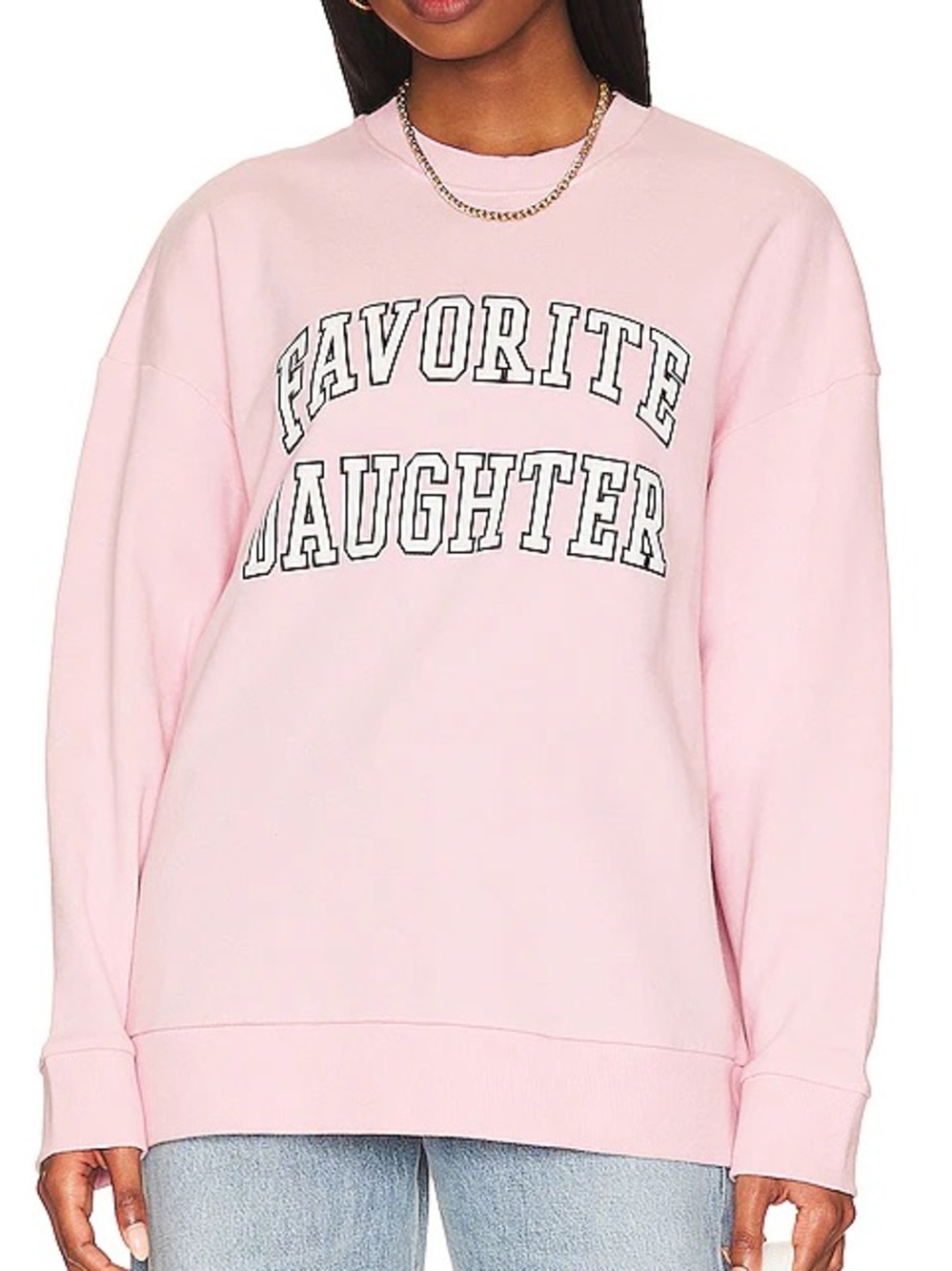 Favorite Daughter Collegiate Sweatshirt in Light Pink Large